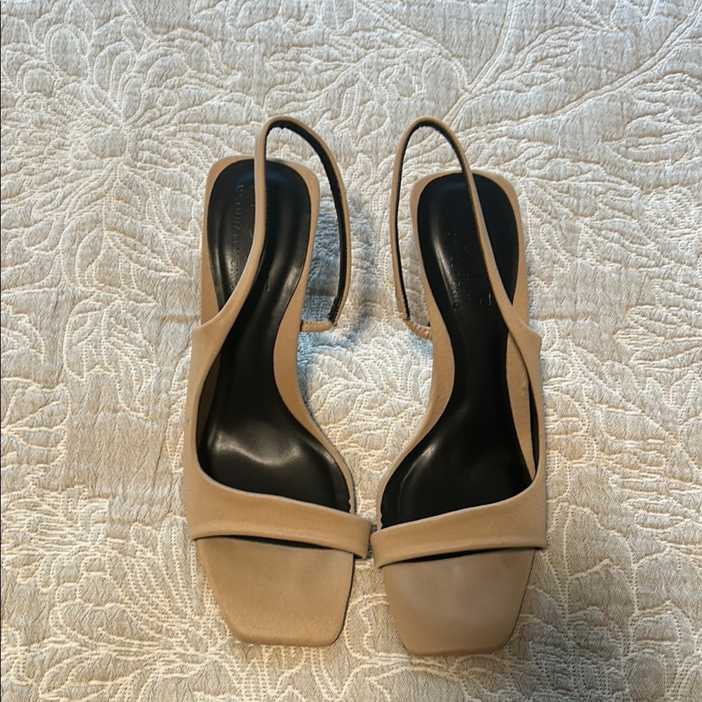 MOTF Tan Heels Slingback Sandals